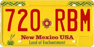 NM license plate 720RBM