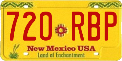 NM license plate 720RBP