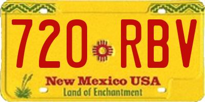 NM license plate 720RBV