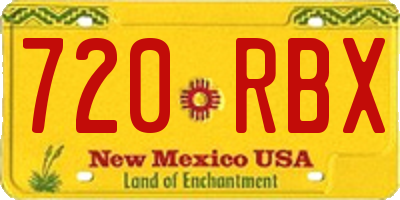 NM license plate 720RBX
