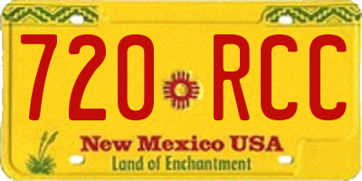 NM license plate 720RCC