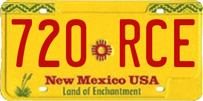 NM license plate 720RCE