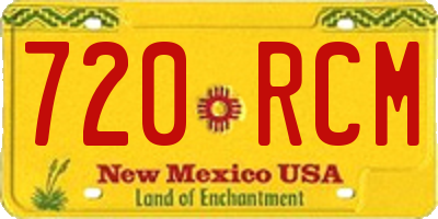 NM license plate 720RCM