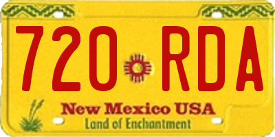 NM license plate 720RDA
