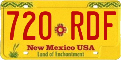 NM license plate 720RDF