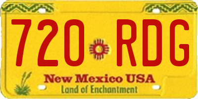 NM license plate 720RDG