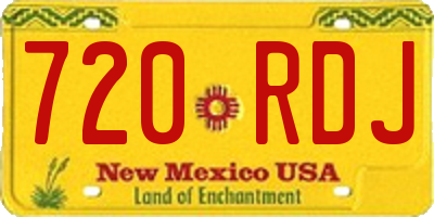 NM license plate 720RDJ