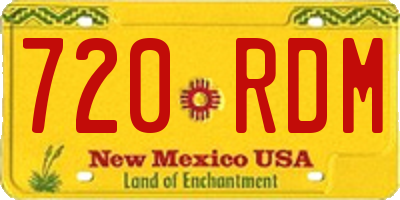 NM license plate 720RDM