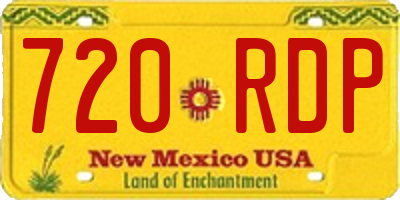 NM license plate 720RDP
