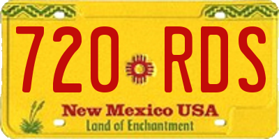 NM license plate 720RDS