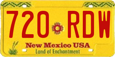 NM license plate 720RDW