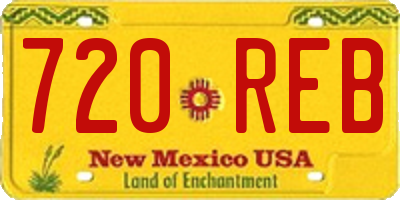 NM license plate 720REB