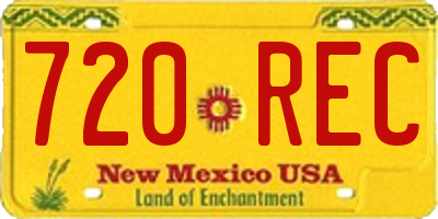 NM license plate 720REC