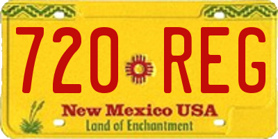 NM license plate 720REG