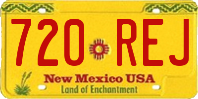 NM license plate 720REJ