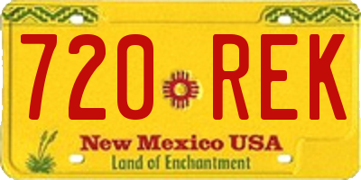 NM license plate 720REK