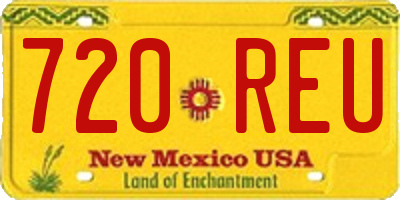 NM license plate 720REU