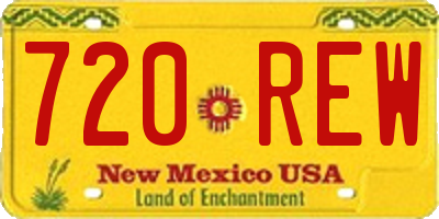 NM license plate 720REW