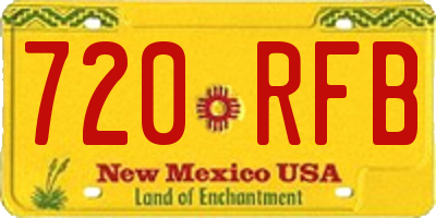 NM license plate 720RFB