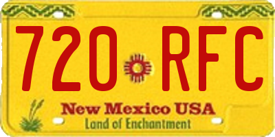 NM license plate 720RFC