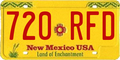 NM license plate 720RFD