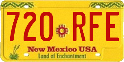 NM license plate 720RFE