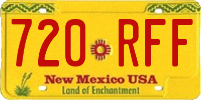 NM license plate 720RFF