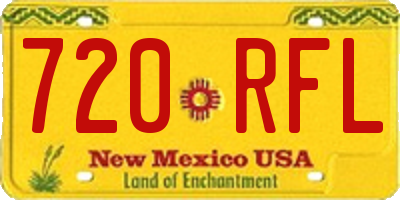 NM license plate 720RFL
