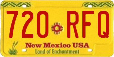 NM license plate 720RFQ