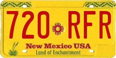 NM license plate 720RFR