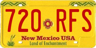 NM license plate 720RFS