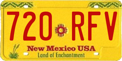 NM license plate 720RFV