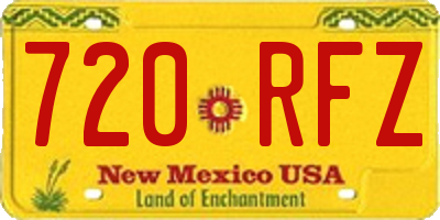 NM license plate 720RFZ