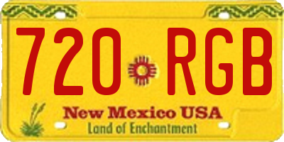 NM license plate 720RGB