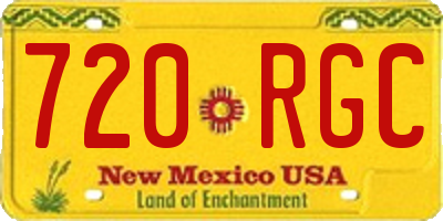 NM license plate 720RGC
