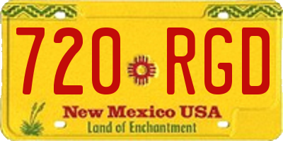 NM license plate 720RGD