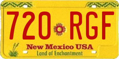 NM license plate 720RGF