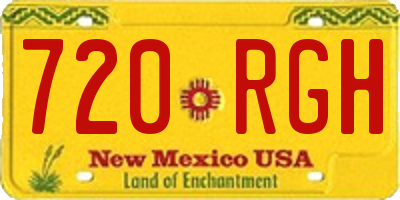 NM license plate 720RGH