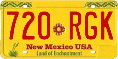 NM license plate 720RGK