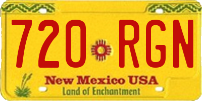 NM license plate 720RGN
