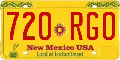 NM license plate 720RGO