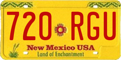 NM license plate 720RGU
