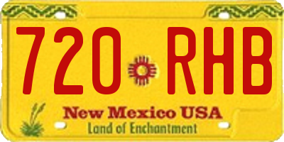 NM license plate 720RHB