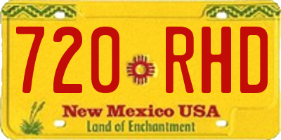 NM license plate 720RHD