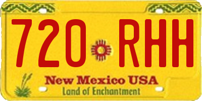 NM license plate 720RHH
