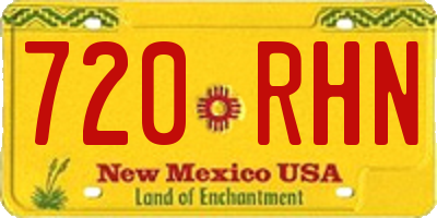 NM license plate 720RHN