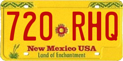 NM license plate 720RHQ