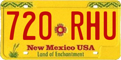 NM license plate 720RHU