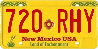 NM license plate 720RHY