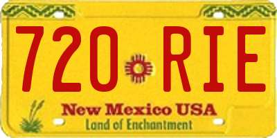 NM license plate 720RIE